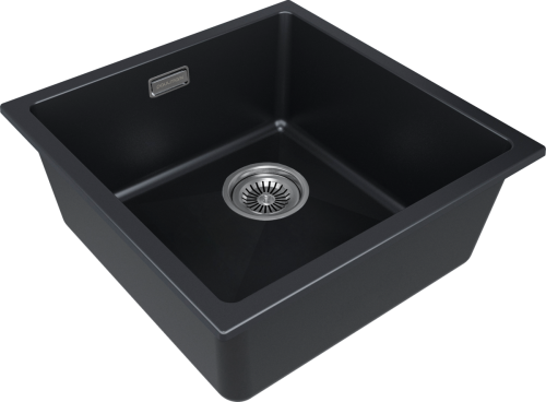 Кухонная мойка Paulmark LUMI 45UNI-SKEW LU45SK-AN 45х45 цвет черный